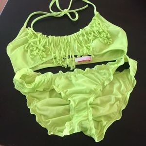 Neon green bikini